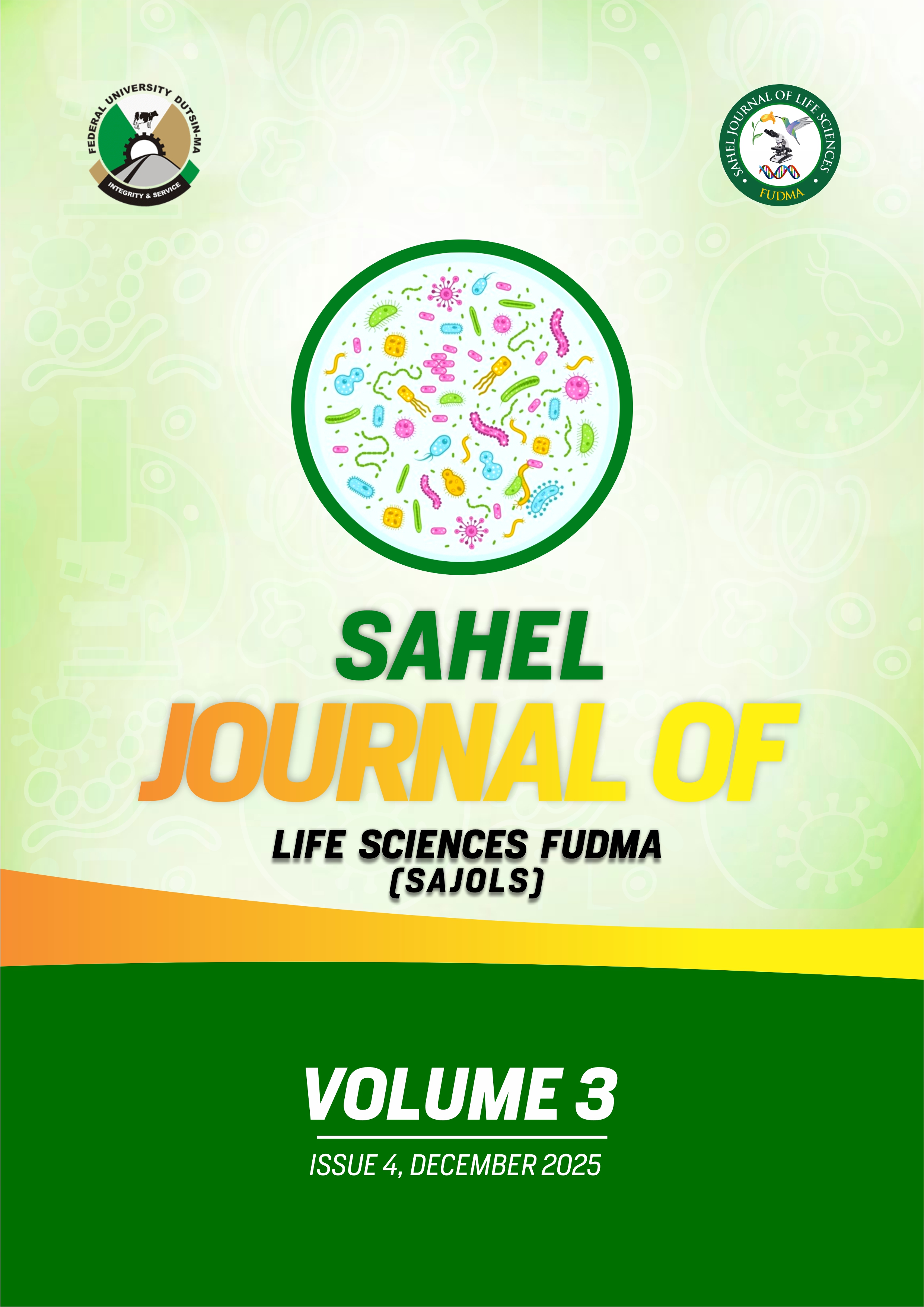 					View Vol. 3 No. 4 (2025): Sahel Journal of Life Sciences FUDMA (SAJOLS)
				